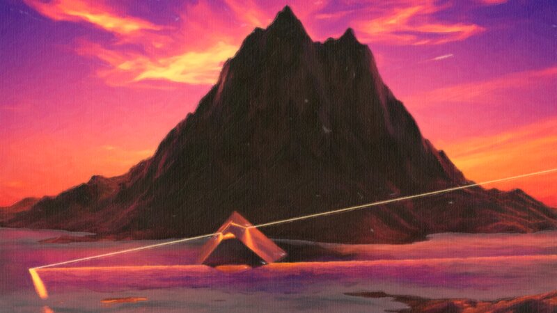 Pyramid in Water — Purple