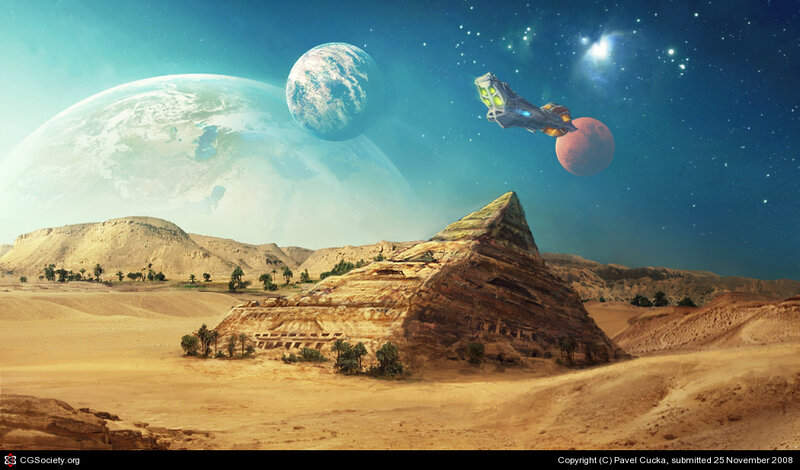 Pyramid on Alien Planet — Brown