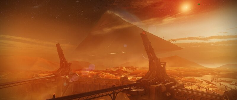Pyramid on Alien Planet — Orange, Dramatic