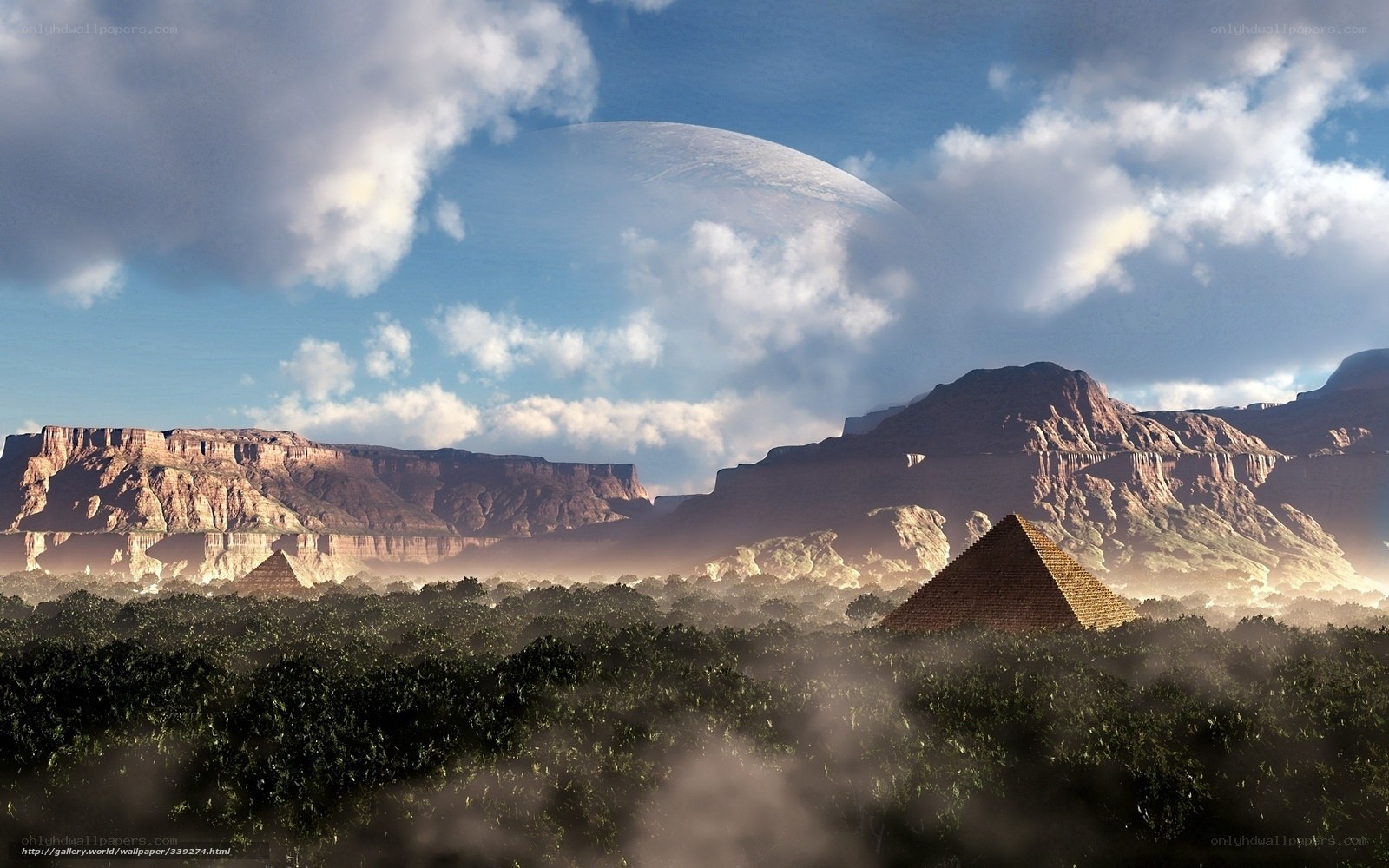 Pyramid on alien planet