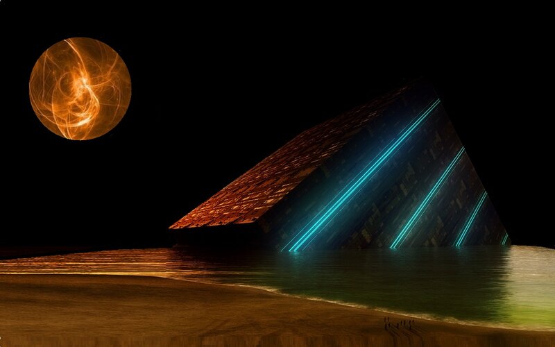 Pyramid on Beach