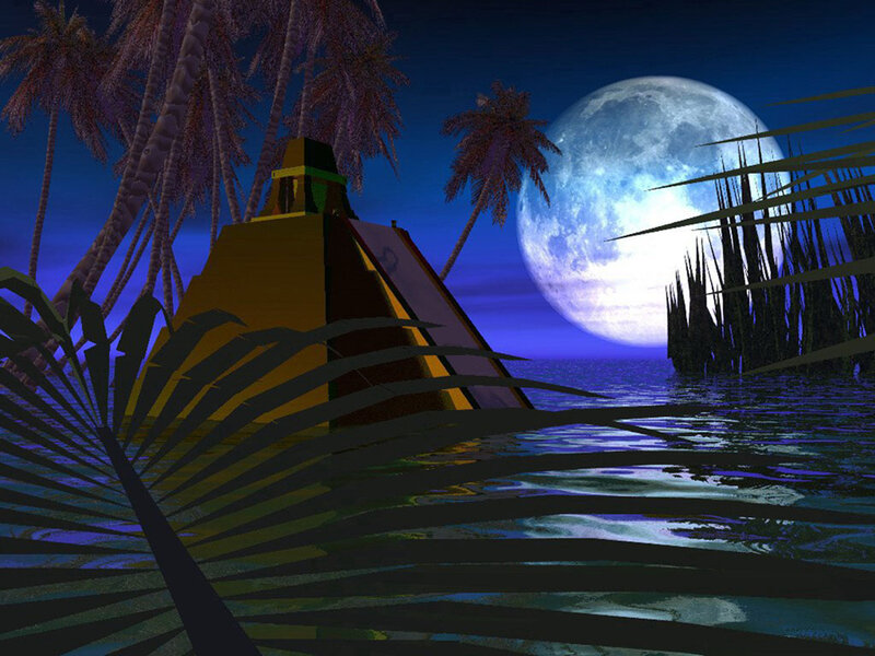 Pyramid on Tropical Island