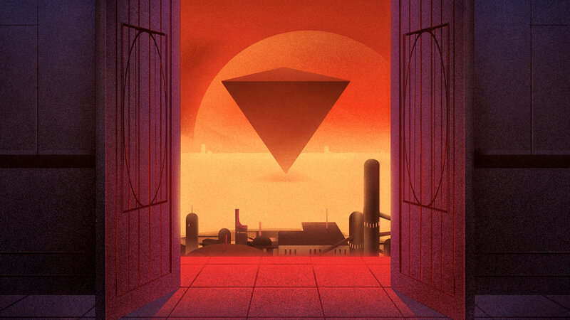 Pyramid over City