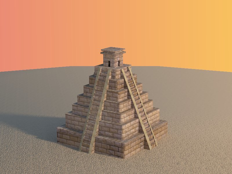 pyramid structure in desert