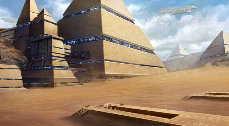 Pyramid Structures in Desert