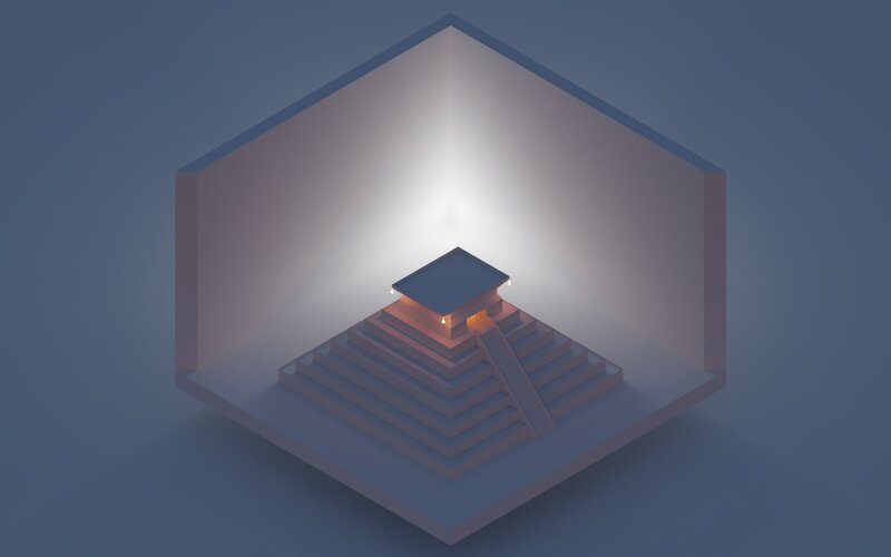 Pyramid Temple Model