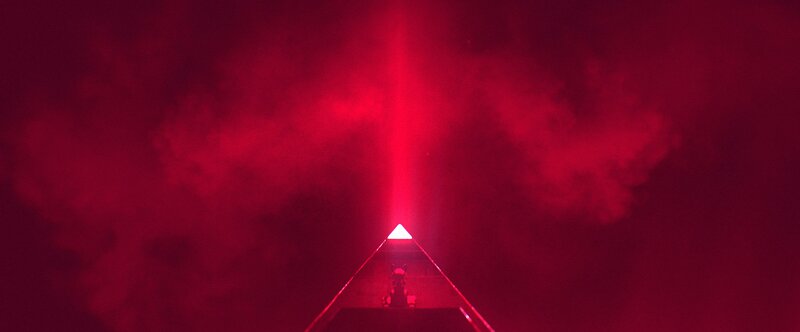 Pyramid with Red Light