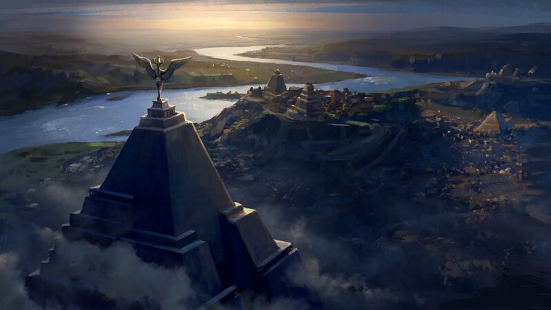 Pyramid with Statue