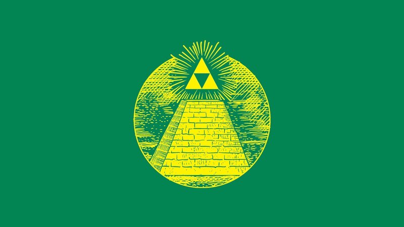 Pyramid with Triforce Symbol