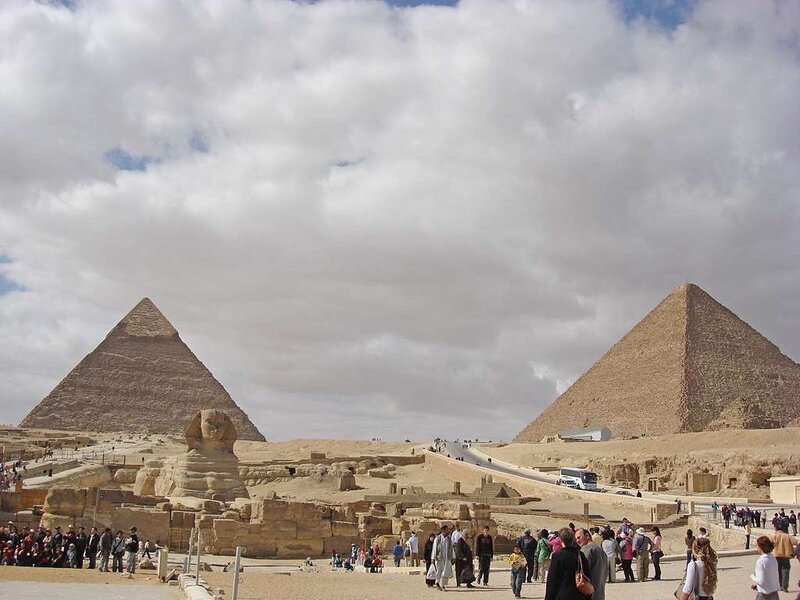 Pyramids and Sphinx at Giza
