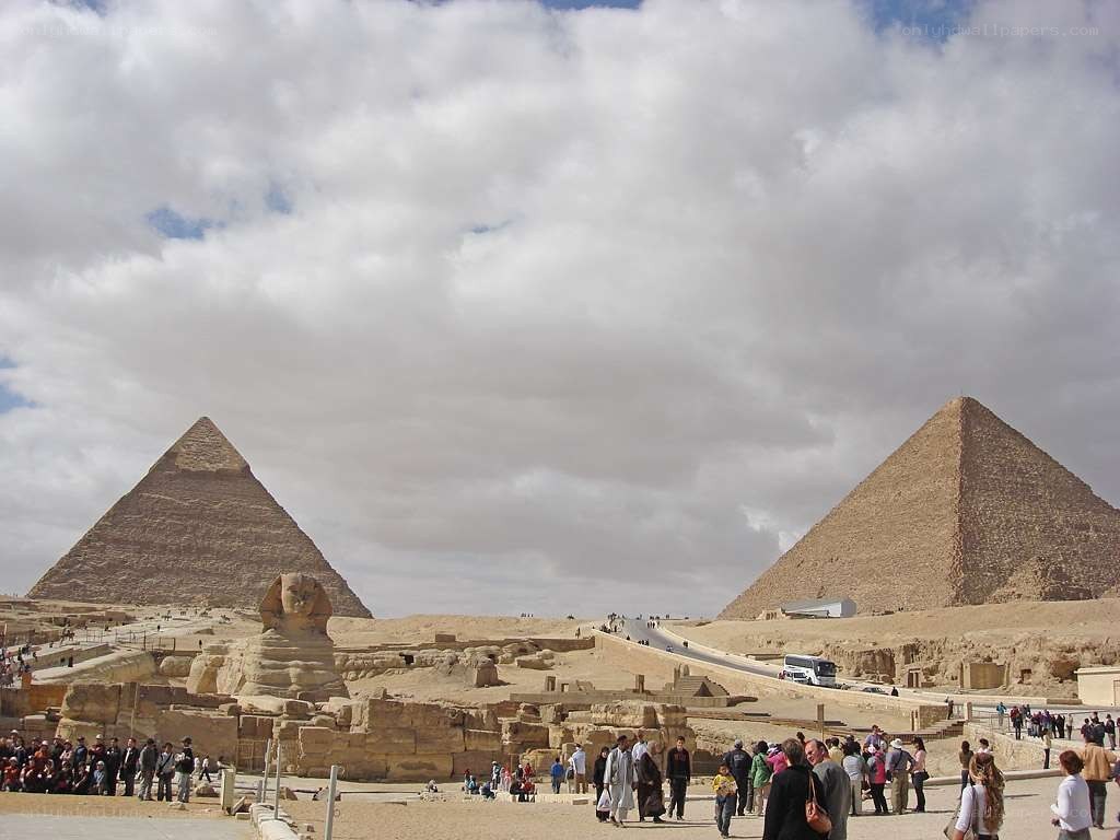 Pyramids and Sphinx at Giza