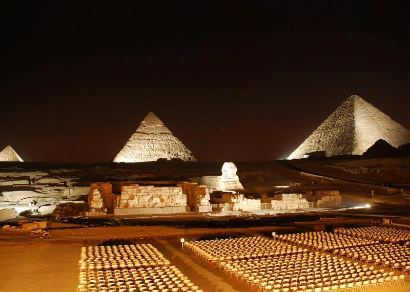 Pyramids and Sphinx — Black