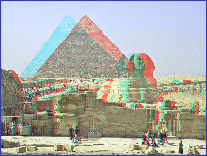 Pyramids and Sphinx in 3D