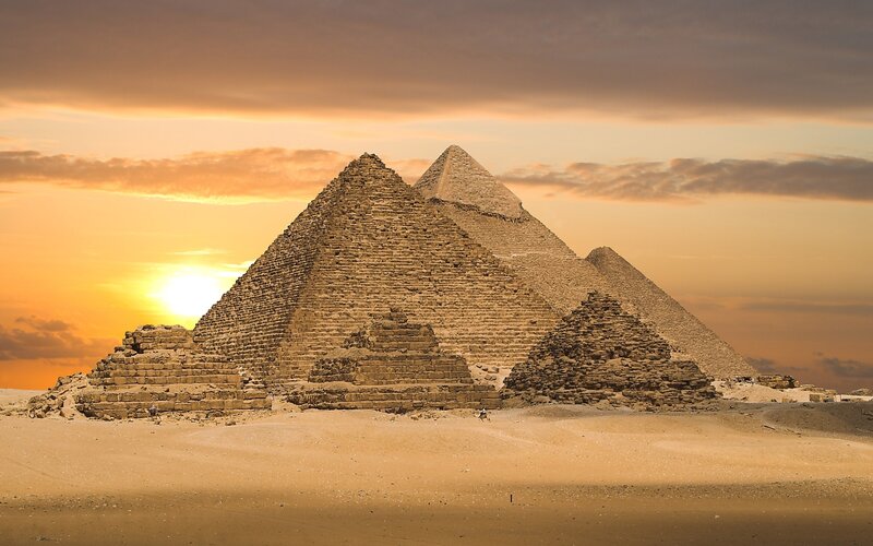 Pyramids at Giza — Orange