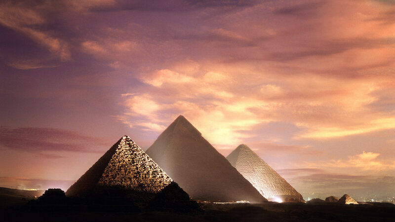 Pyramids at Giza — Purple