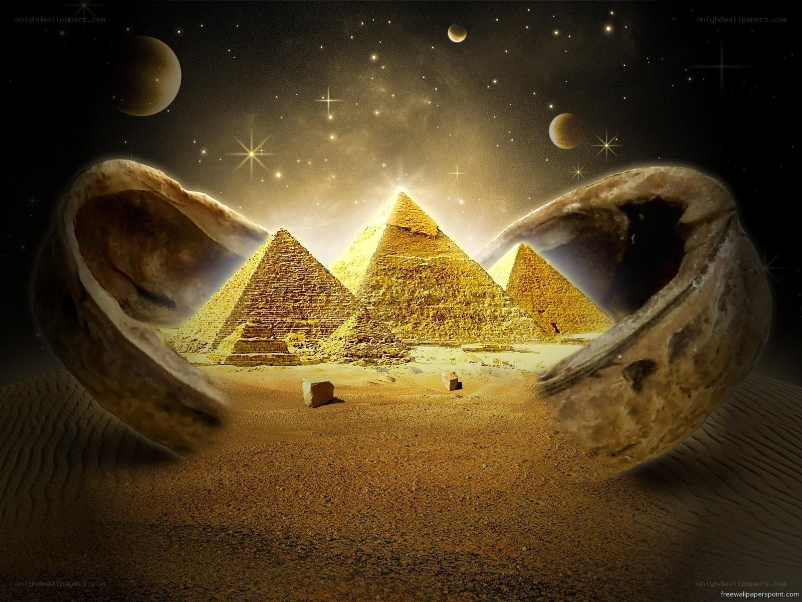 Pyramids in a cosmic dream