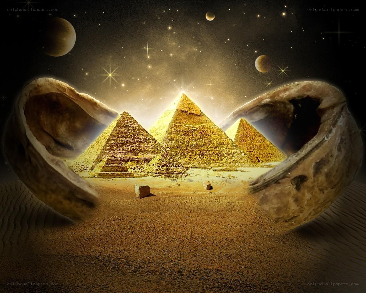 Pyramids in a cosmic view