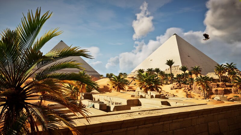 Pyramids in Desert — Brown, Serene, Afternoon