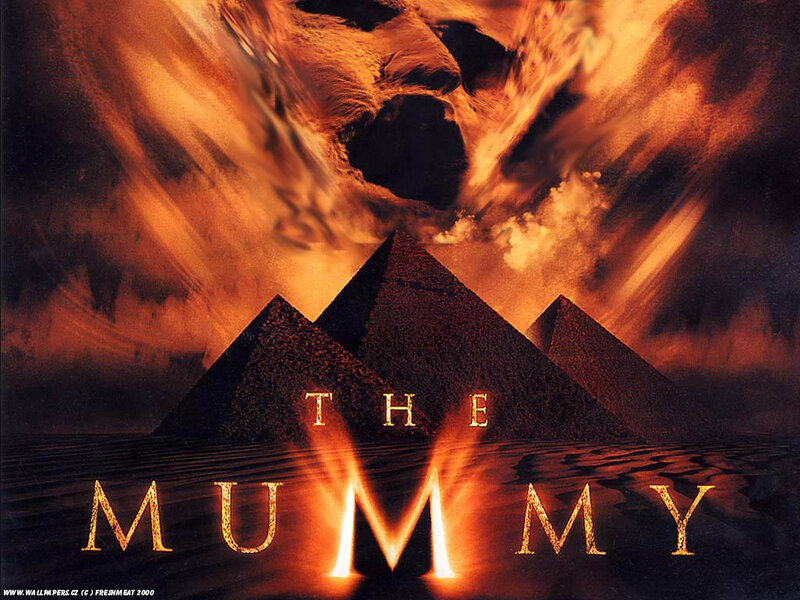 Pyramids in Desert — Orange, Dramatic