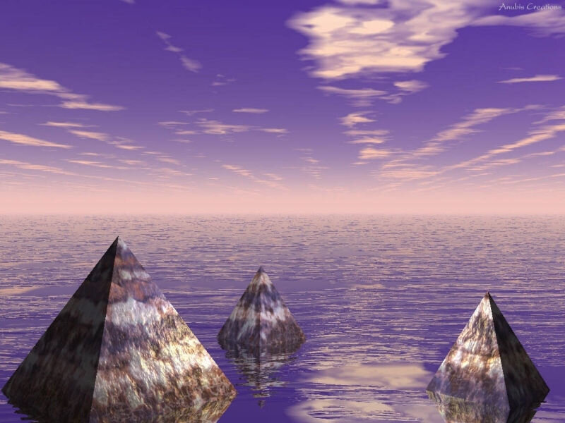 Pyramids in the sea
