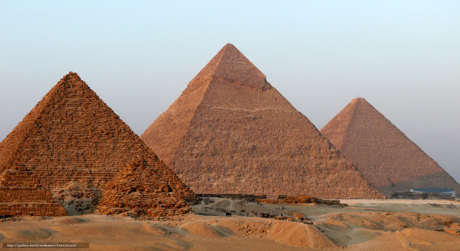 Pyramids of Giza at dawn