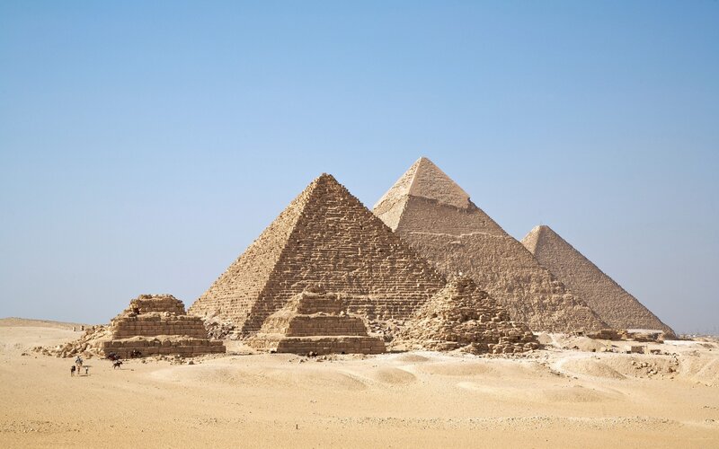 Pyramids of Giza — Beige, Serene, Afternoon, Photograph