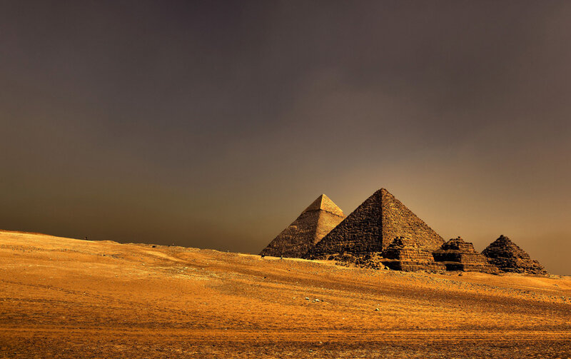 Pyramids of Giza — Brown
