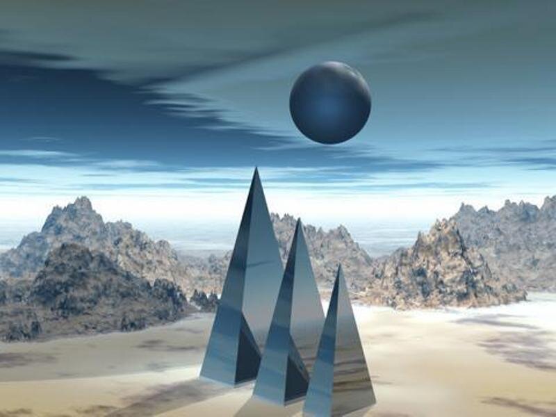 Pyramids on Alien Planet