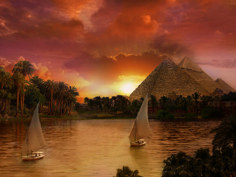 Pyramids on River