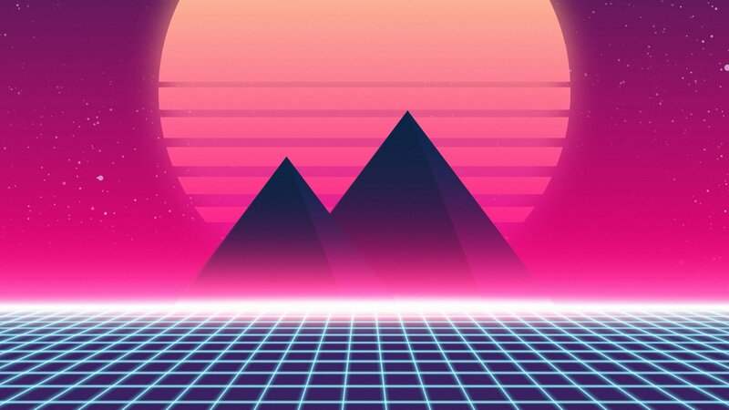 Pyramids under Sunset
