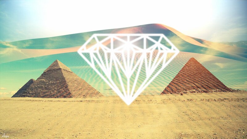 Pyramids with diamond overlay