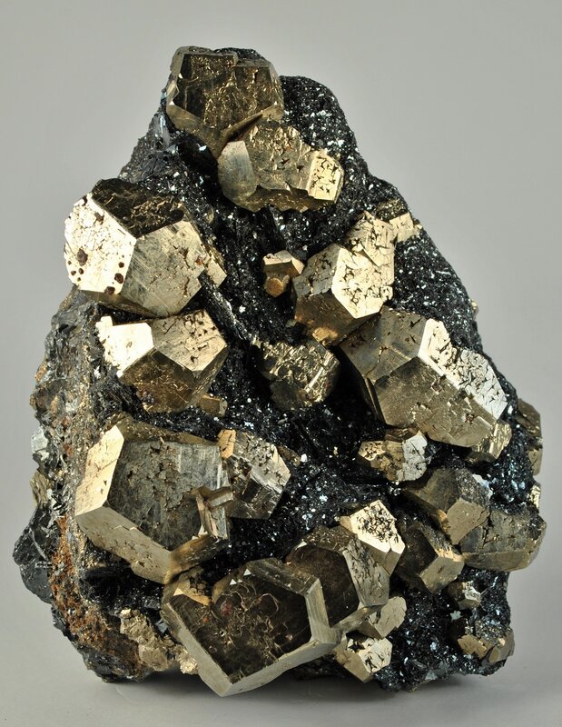 Pyrite crystals on matrix