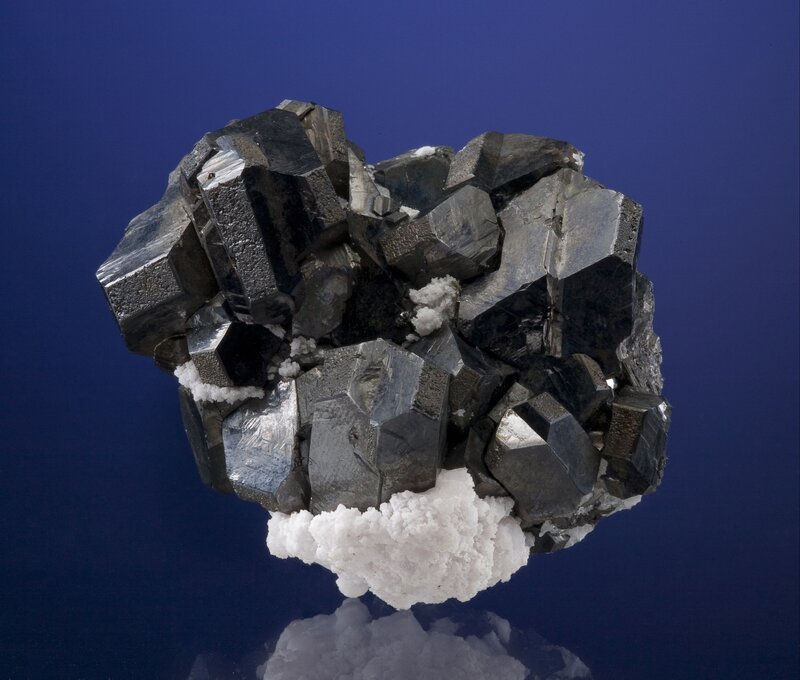 Pyrite Mineral Cluster — Blue