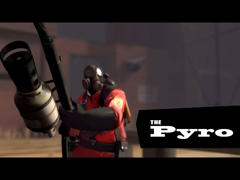 Pyro Character Holding Weapon