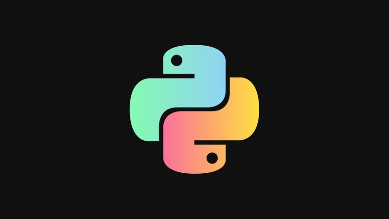 Python Programming Language Logo — Black
