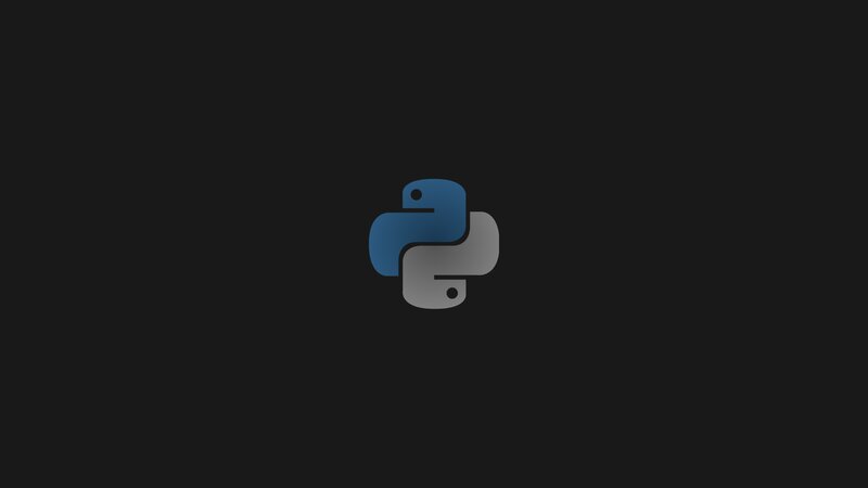 Python Programming Logo — Black