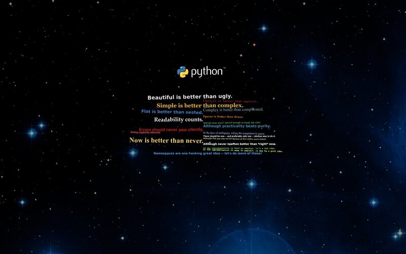 Python Zen on starry background