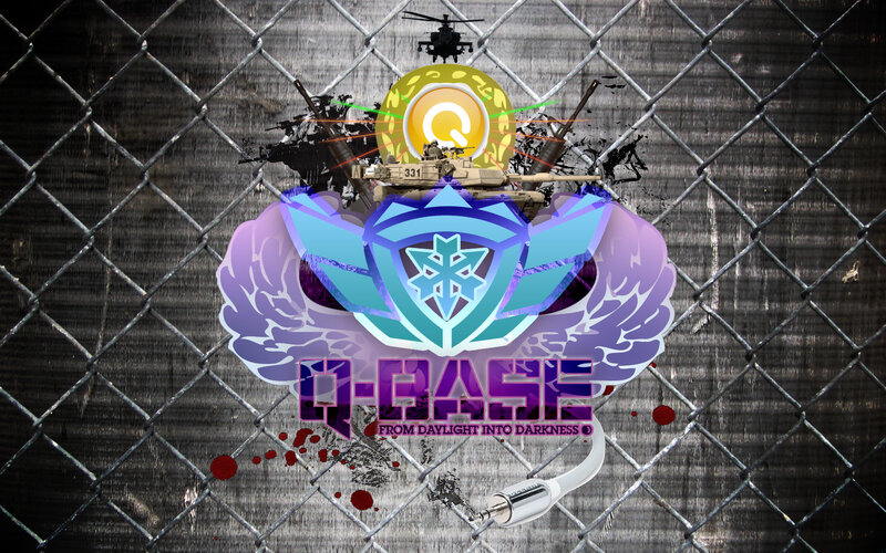 Q-Base Logo with Military Elements