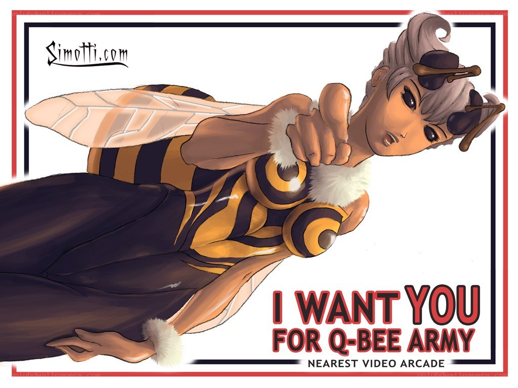 Q-Bee Army recruitment poster
