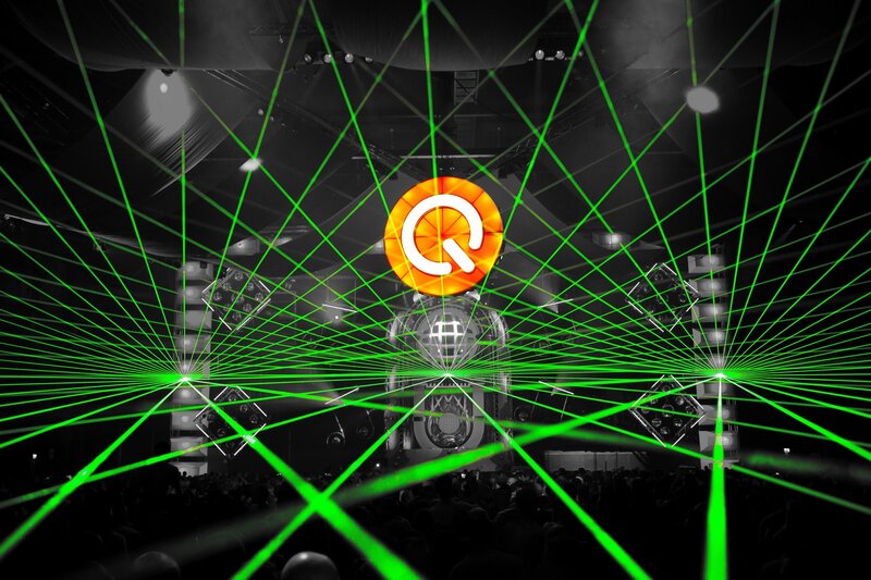 Q-dance Logo at Concert
