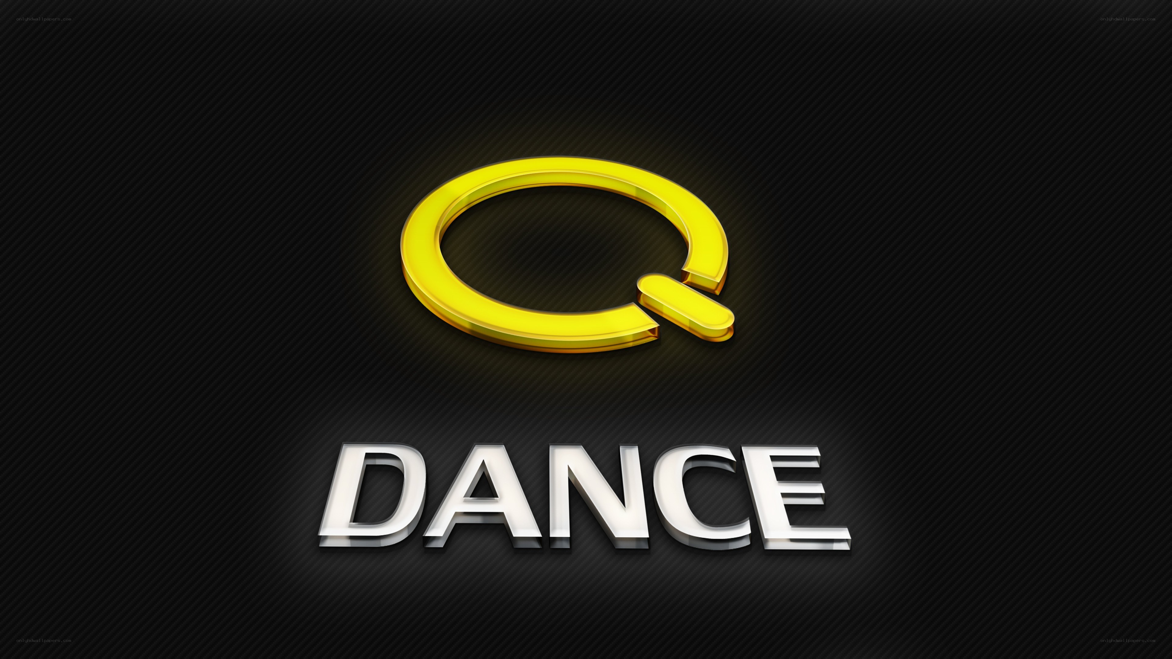 Q Dance logo on dark background
