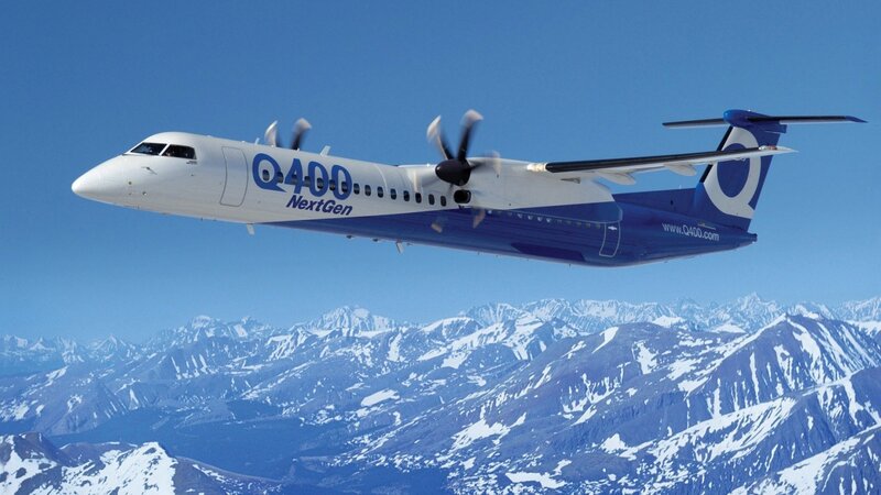 Q400 Turboprop Aircraft — Blue