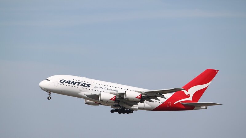 Qantas Airbus A380 — White