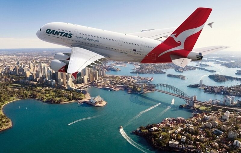 Qantas Airplane Flying