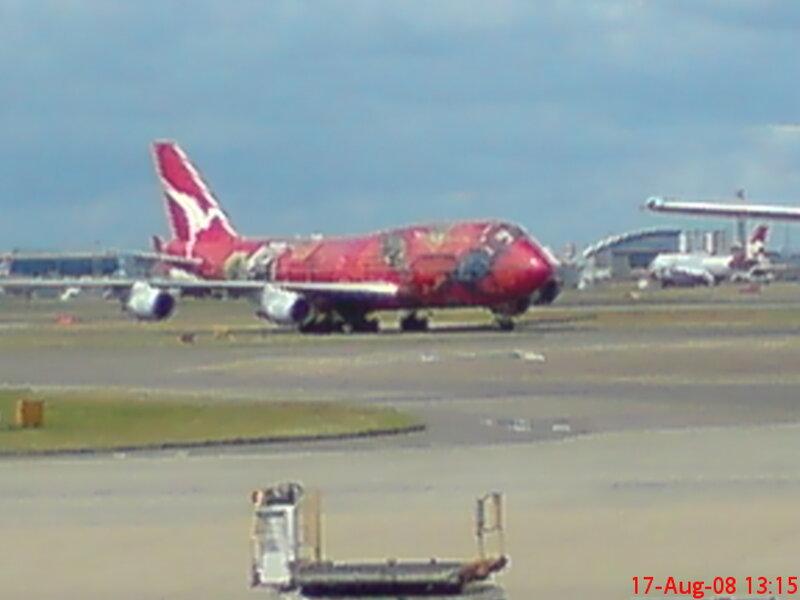Qantas Boeing 747 on tarmac