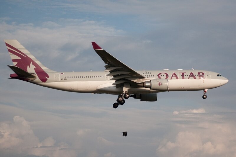 Qatar Airways A330 in flight