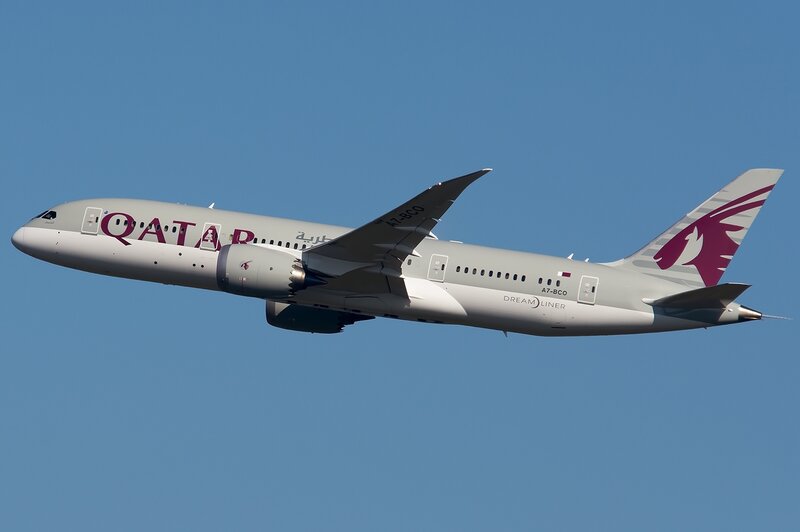 Qatar Airways Airplane — Blue