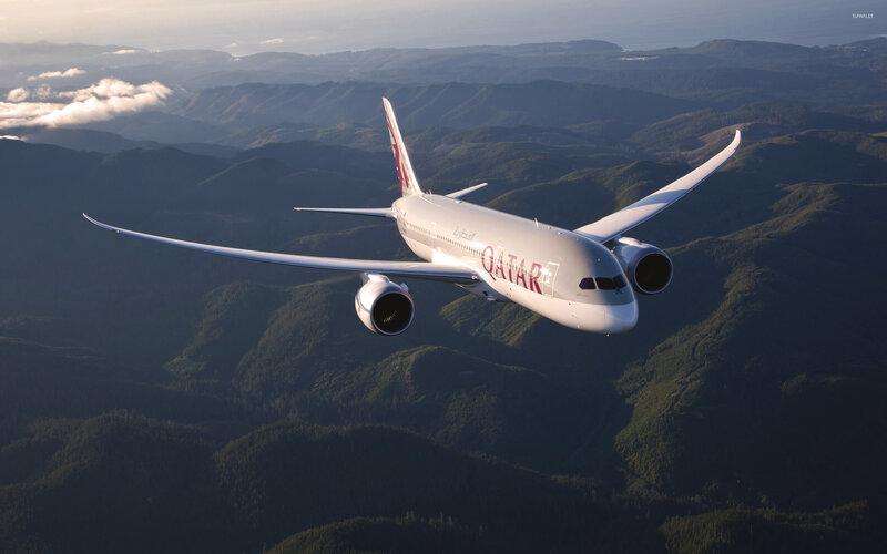 Qatar Airways Airplane — White