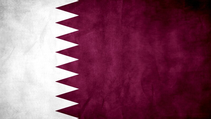Qatar flag with distressed texture