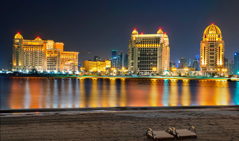 Qatar Skyline at Night
